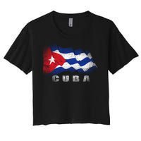 Cuban Flag Cuba Women's Crop Top Tee