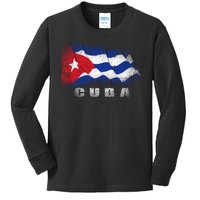 Cuban Flag Cuba Kids Long Sleeve Shirt