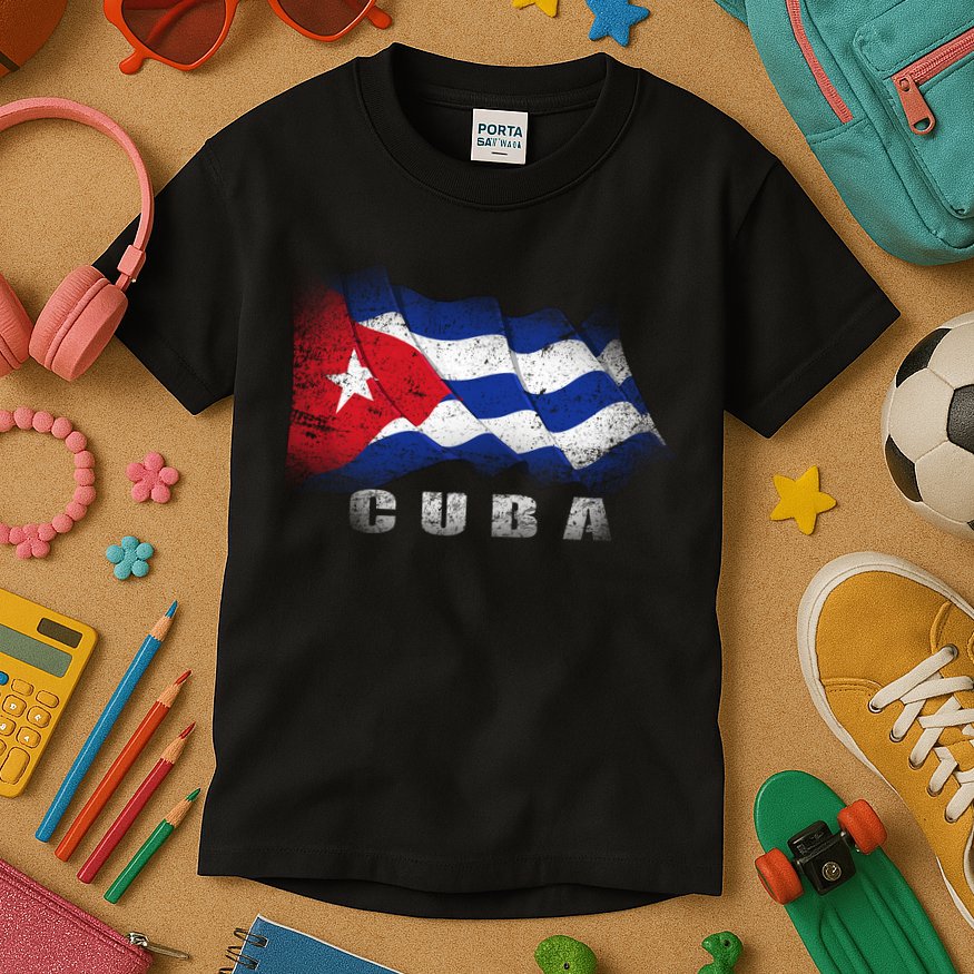 Cuban Flag Cuba Kids T-Shirt