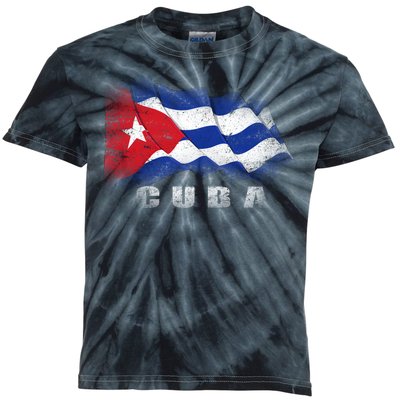 Cuban Flag Cuba Kids Tie-Dye T-Shirt