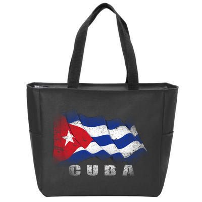 Cuban Flag Cuba Zip Tote Bag