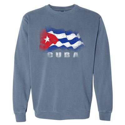 Cuban Flag Cuba Garment-Dyed Sweatshirt