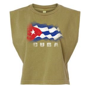 Cuban Flag Cuba Garment-Dyed Women's Muscle Tee