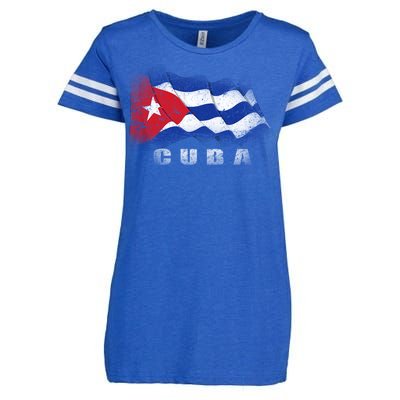 Cuban Flag Cuba Enza Ladies Jersey Football T-Shirt