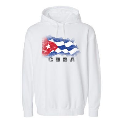 Cuban Flag Cuba Garment-Dyed Fleece Hoodie