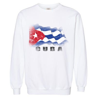 Cuban Flag Cuba Garment-Dyed Sweatshirt