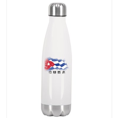 Cuban Flag Cuba Stainless Steel Insulated Water Bottle