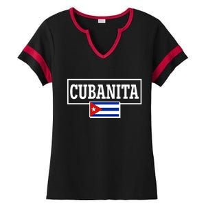 Cubanita Support Cuba Ladies Halftime Notch Neck Tee