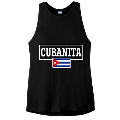Cubanita Support Cuba Ladies PosiCharge Tri-Blend Wicking Tank