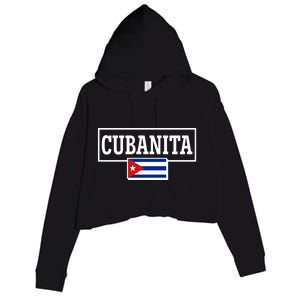 Cubanita Support Cuba Crop Fleece Hoodie