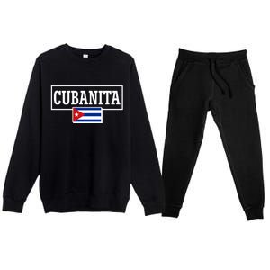 Cubanita Support Cuba Premium Crewneck Sweatsuit Set