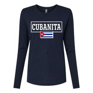 Cubanita Support Cuba Womens Cotton Relaxed Long Sleeve T-Shirt