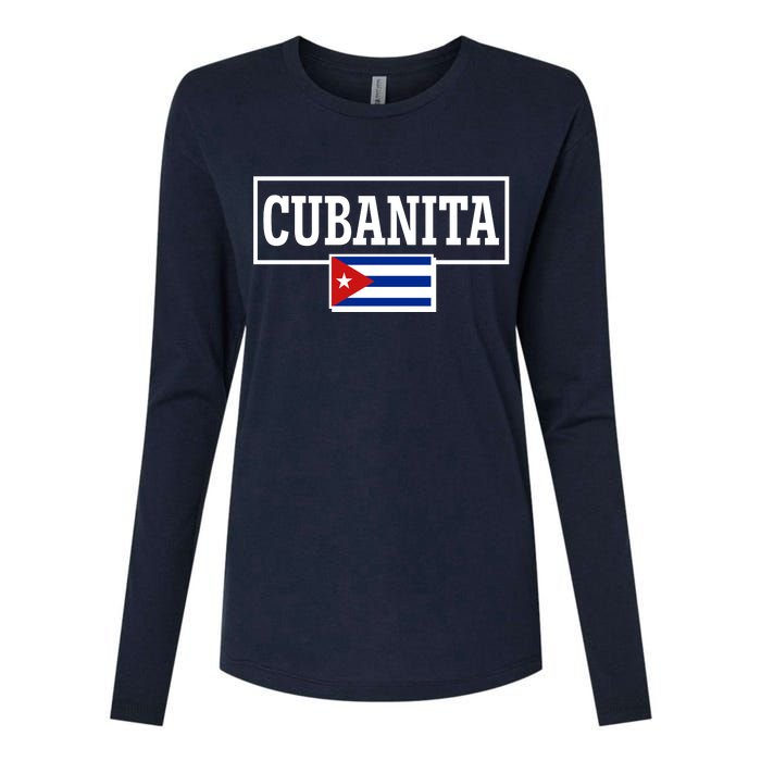 Cubanita Support Cuba Womens Cotton Relaxed Long Sleeve T-Shirt