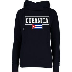 Cubanita Support Cuba Womens Funnel Neck Pullover Hood