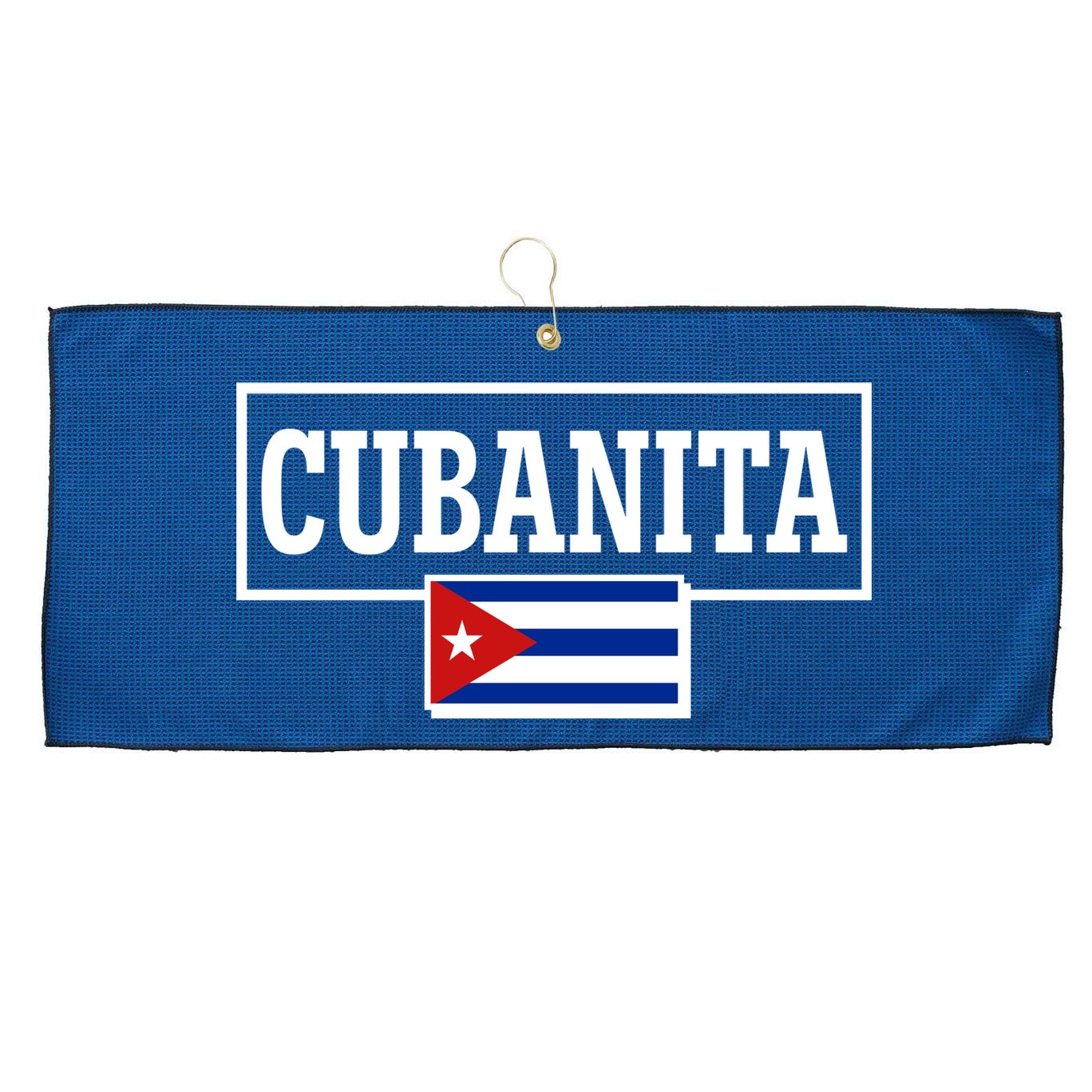Cubanita Support Cuba Large Microfiber Waffle Golf Towel