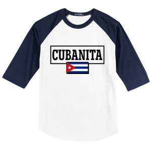 Cubanita Support Cuba Baseball Sleeve Shirt