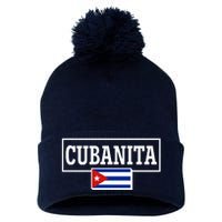 Cubanita Support Cuba Pom Pom 12in Knit Beanie