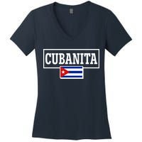 Cubanita Support Cuba Women's V-Neck T-Shirt