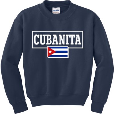Cubanita Support Cuba Kids Sweatshirt