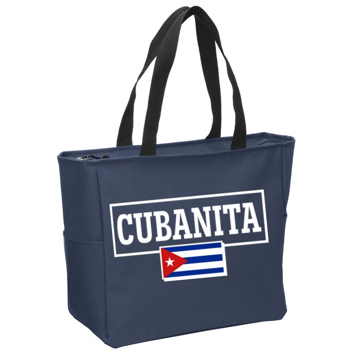 Cubanita Support Cuba Zip Tote Bag