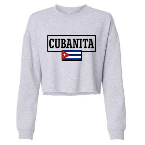 Cubanita Support Cuba Cropped Pullover Crew