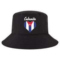 Cubanita Women Cuba Flag Hear Cool Comfort Performance Bucket Hat