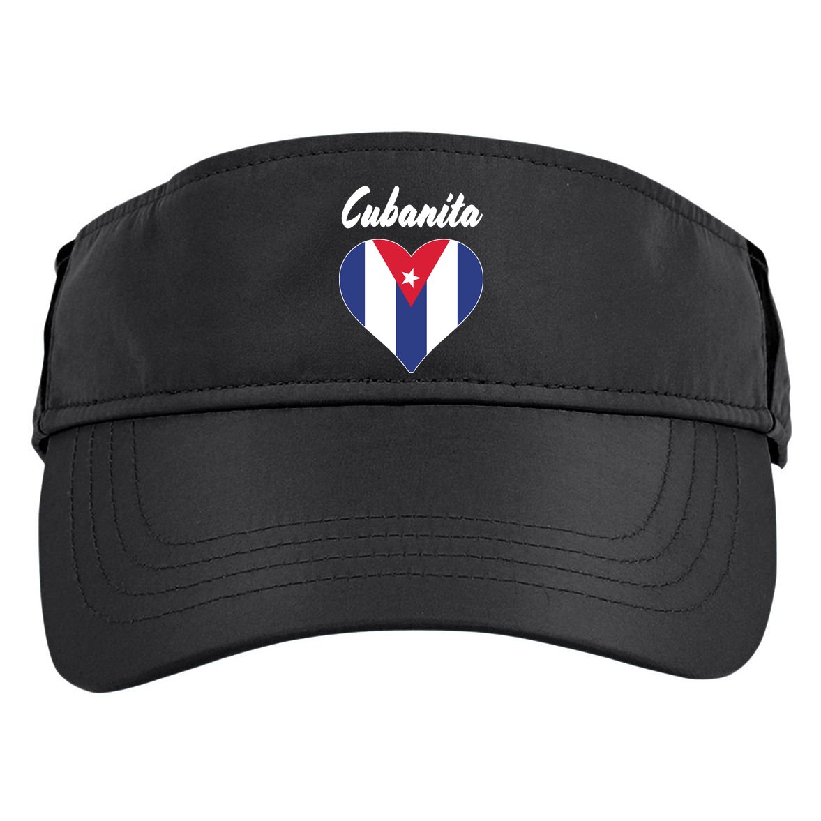 Cubanita Women Cuba Flag Hear Adult Drive Performance Visor