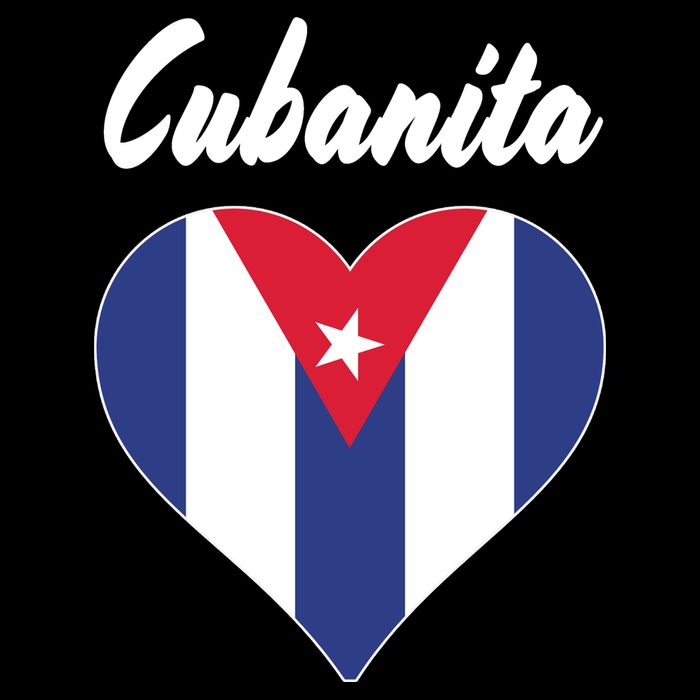 Cubanita Women Cuba Flag Hear Drawstring Bag