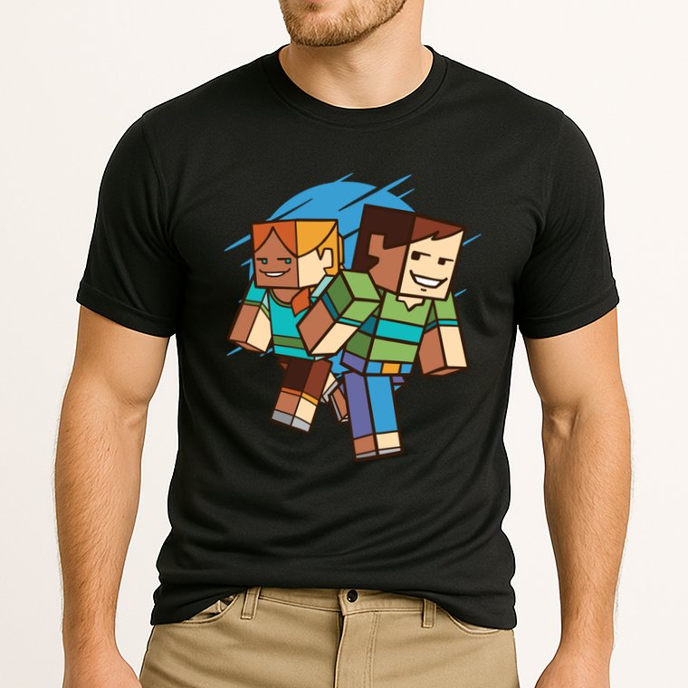 Cubic People Cartoon Performance Shirt
