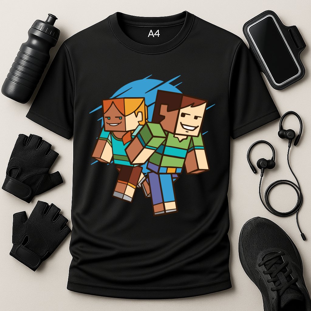 Cubic People Cartoon Performance Shirt