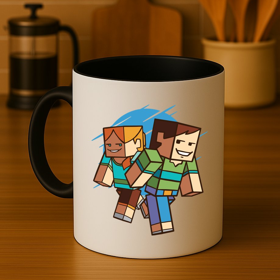 Cubic People Cartoon Mug