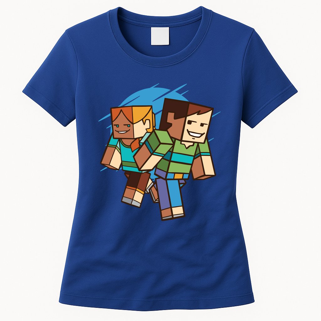 Cubic People Cartoon Womens T-Shirt