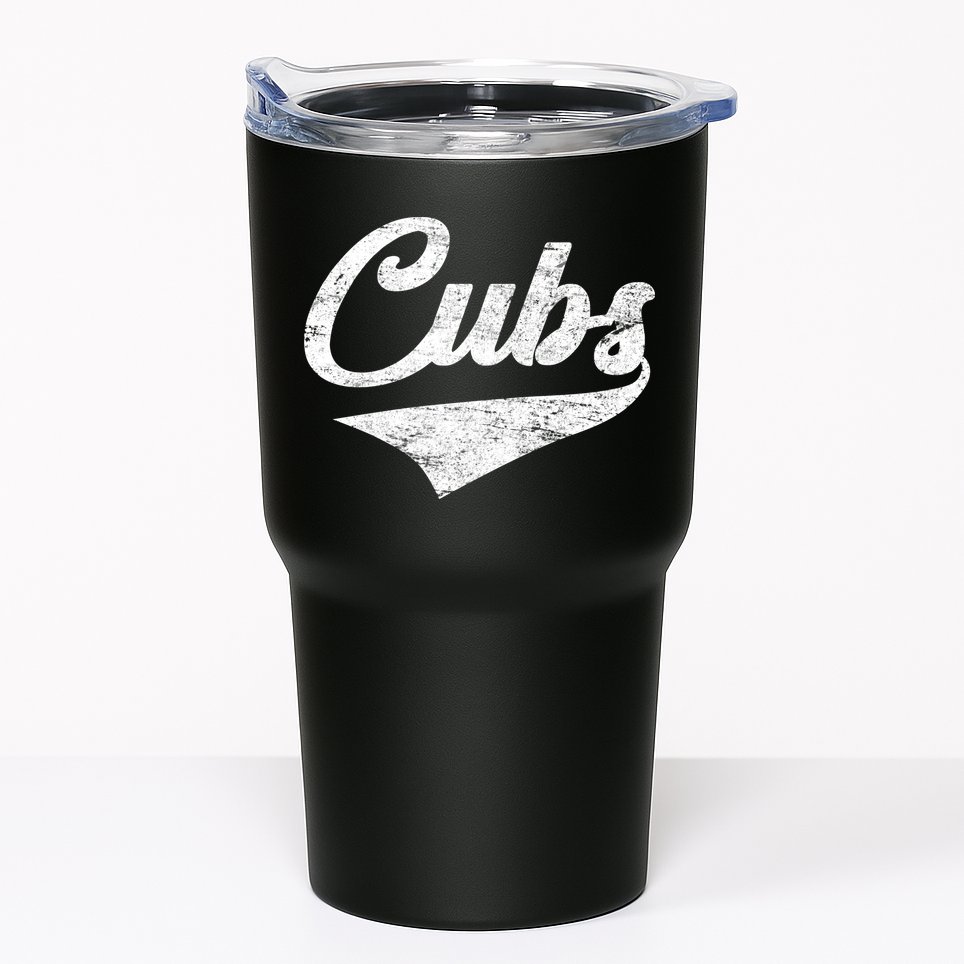 Cubs Vintage Sports Team Baseball Fan Tumbler
