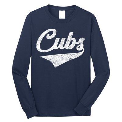 Cubs Vintage Sports Team Baseball Fan Long Sleeve Shirt