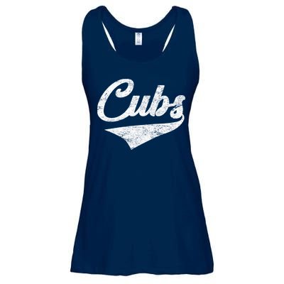 Cubs Vintage Sports Team Baseball Fan Ladies Essential Flowy Tank
