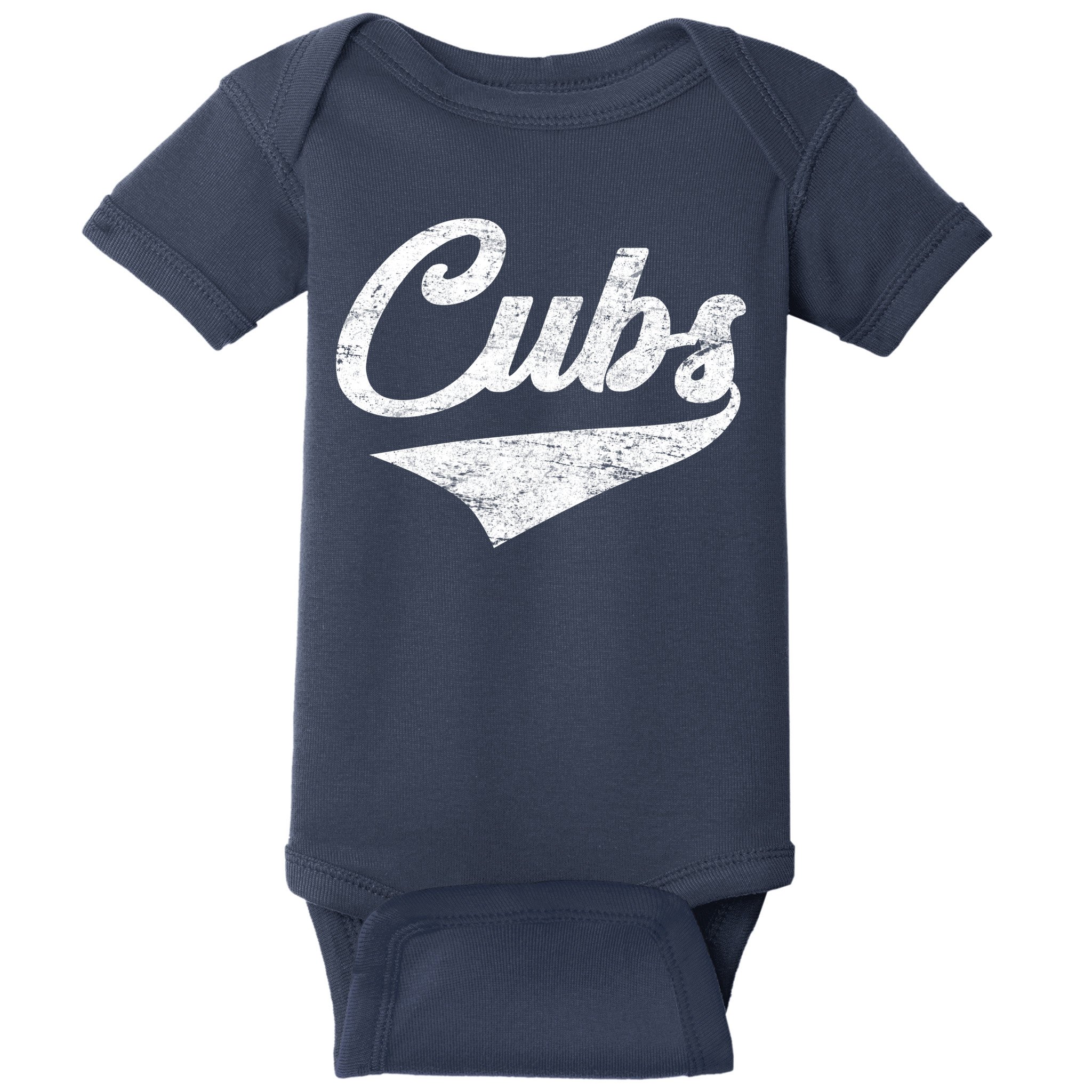 Cubs Vintage Sports Team Baseball Fan Baby Bodysuit