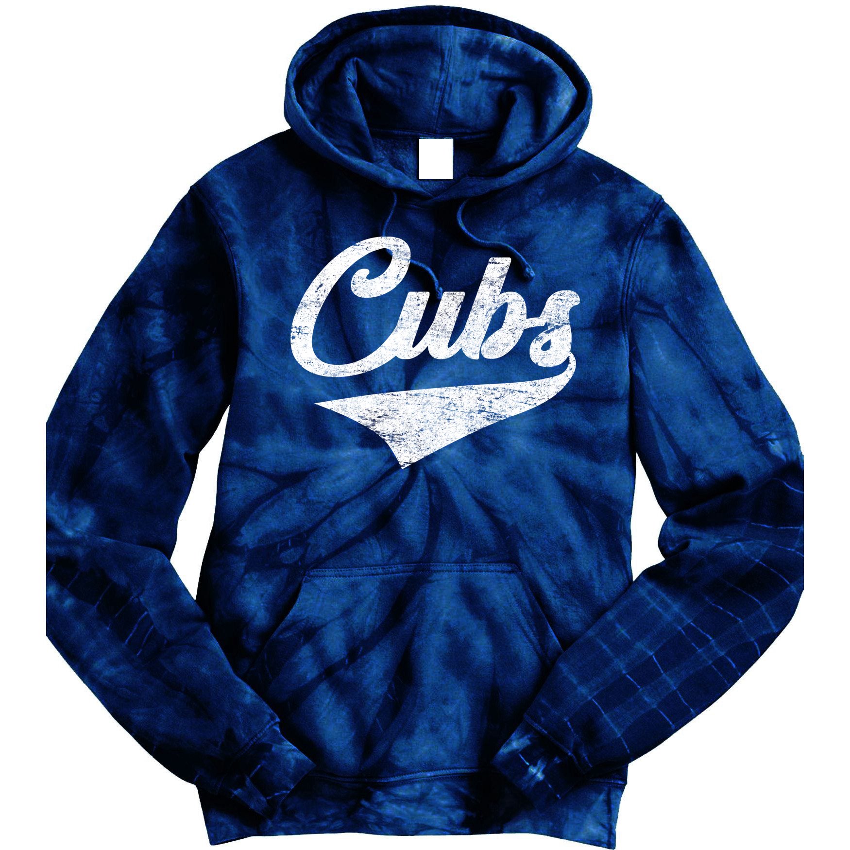 Cubs Vintage Sports Team Baseball Fan Tie Dye Hoodie