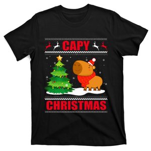 Capy Ugly Christmas Sweater Capybara Lover Christmas T-Shirt