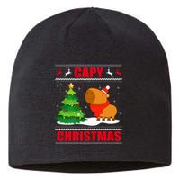 Capy Ugly Christmas Sweater Capybara Lover Christmas Sustainable Beanie