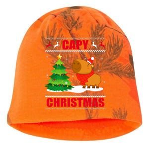 Capy Ugly Christmas Sweater Capybara Lover Christmas Kati - Camo Knit Beanie