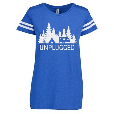 Camping Unplugged Enza Ladies Jersey Football T-Shirt