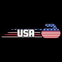 Cool USA Curling Team Sports Logo Impact Tech Backpack