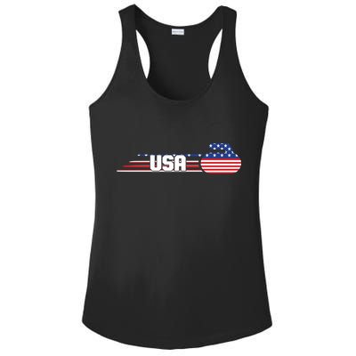 Cool USA Curling Team Sports Logo Ladies PosiCharge Competitor Racerback Tank