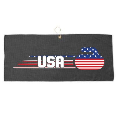 Cool USA Curling Team Sports Logo Large Microfiber Waffle Golf Towel