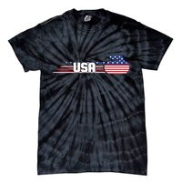 Cool USA Curling Team Sports Logo Tie-Dye T-Shirt