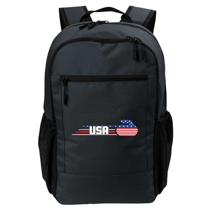 Cool USA Curling Team Sports Logo Backpack