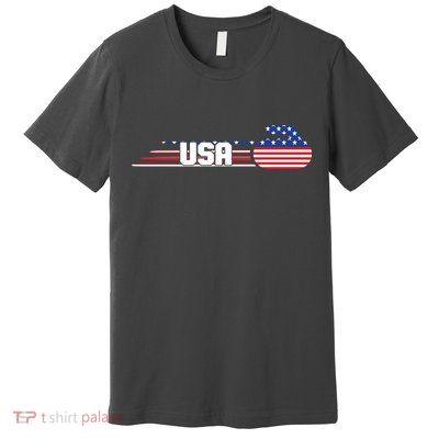 Cool USA Curling Team Sports Logo Premium T-Shirt