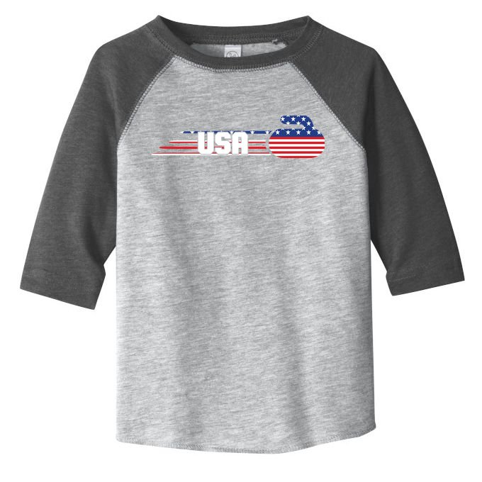 Cool USA Curling Team Sports Logo Toddler Fine Jersey T-Shirt