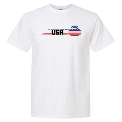 Cool USA Curling Team Sports Logo Garment-Dyed Heavyweight T-Shirt