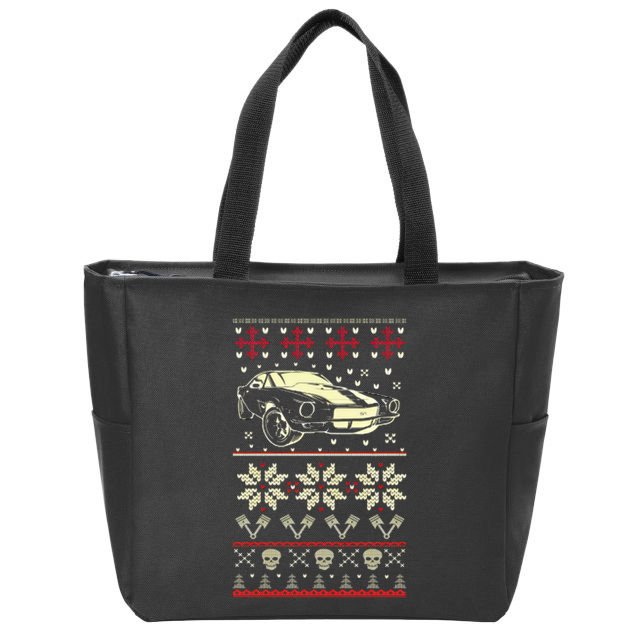 Camaro Ugly Christmas Zip Tote Bag